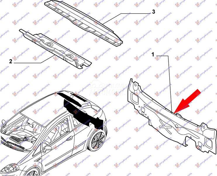 ZADNJI VEZNI LIM KOMPLET 3/5 V