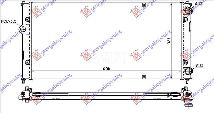 HLADNJAK MOTORA 1.6 8V/1.8 16V