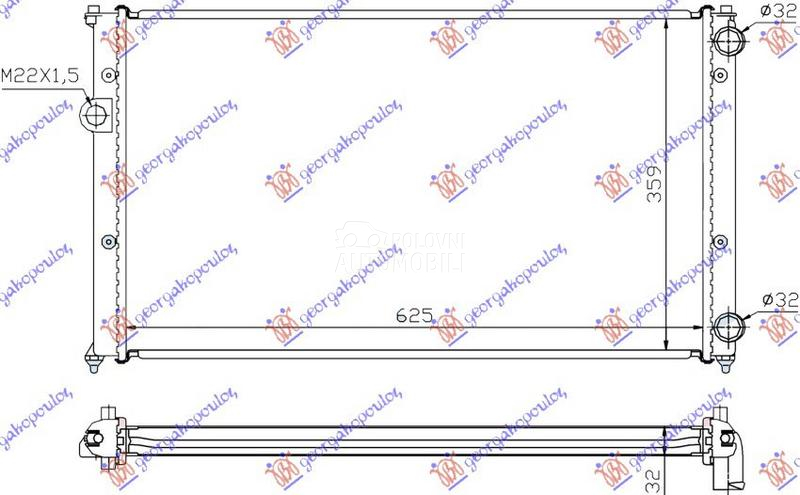 HLADNJAK MOTORA 1.6/1.8/2.0 BE
