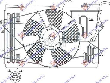 VENTILATOR KOMPLET (BENZIN) (S za Toyota Corolla Verso od 2007. do 2009. god.