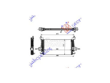 HLADNJAK INTERKULERA 1.4-1.6T za Opel Astra J od 2010. do 2013. god.
