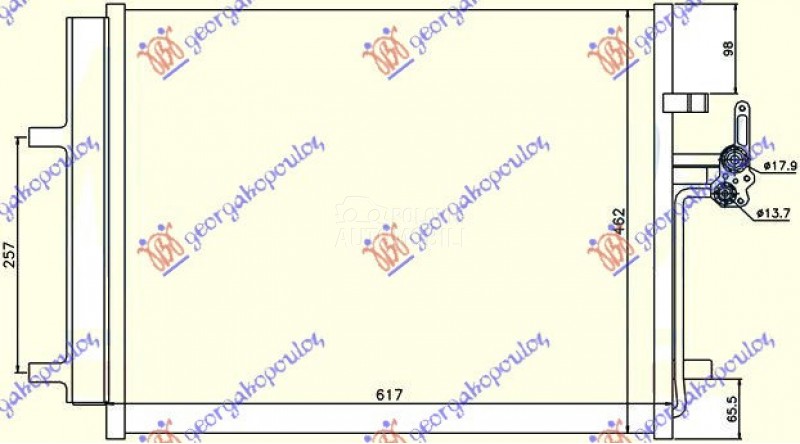HLADNJAK KLIME 1.6/1.8 BENZIN