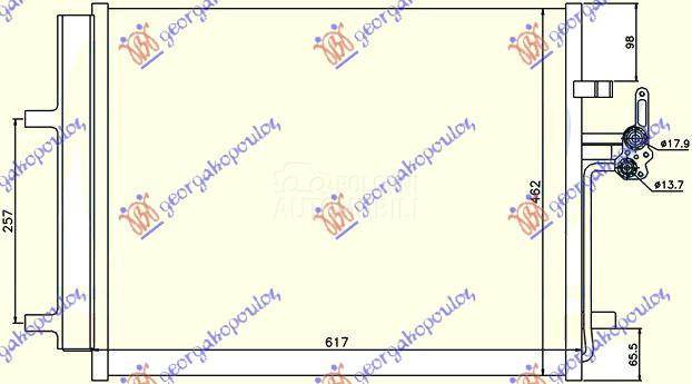 HLADNJAK KLIME 1.6/1.8 BENZIN