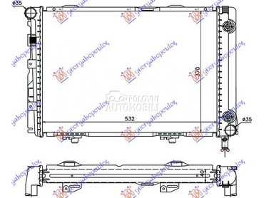 HLADNJAK MOTORA 2.0/2.5 D-TD ( za Mercedes Benz E Klasa od 1993. do 1995. god.