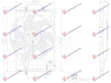 VENTILATOR KOMPLET BENZIN/DIZE za Mercedes Benz CLC Klasa od 2008. do 2011. god.