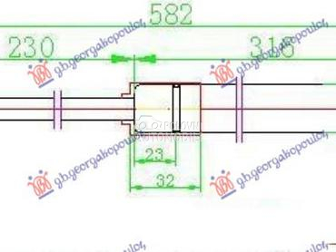 AMORTIZER GEPEK VRATA (582L-46 za Mercedes Benz CLC Klasa od 2008. do 2011. god.