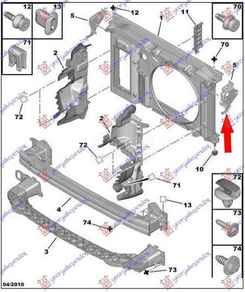 NOSAC VEZNOG LIMA BOCNI METALN