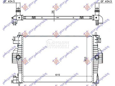 HLADNJAK MOTORA 1.6i 16V (61.3 za Citroen DS4 od 2015. do 2021. god.