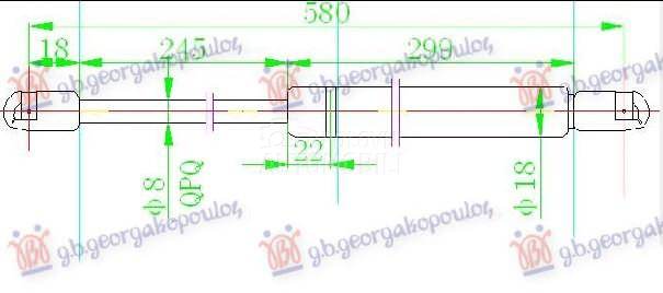 AMORTIZER GEPEK VRATA (577L-32