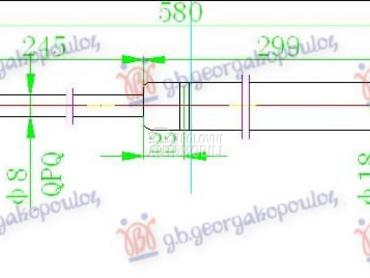 AMORTIZER GEPEK VRATA (577L-32 za Ford Escort od 1988. do 1990. god.