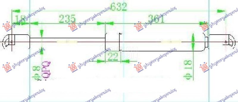 AMORTIZER GEPEK VRATA (632L-49