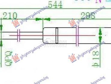 AMORTIZER GEPEK VRATA (495N) za Ford Escort od 1990. do 1992. god.