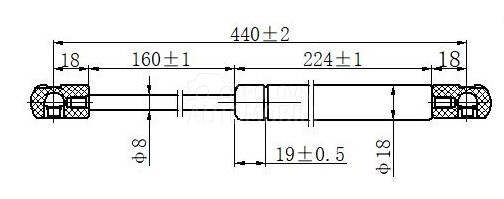 AMORTIZER GEPEK VRATA (440.5L-
