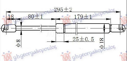 AMORTIZER GEPEK VRATA (295L-48