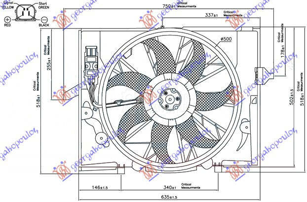 VENTILATOR HLADNJAKA KOMPLET (