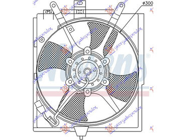 VENTILATOR HLADNJAKA KOMPLET ( za Volvo S40 od 2000. do 2004. god.
