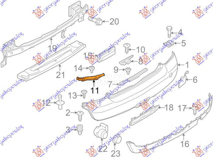 NOSAC ZADNJEG BRANIKA GORNJI P