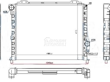 HLADNJAK MOTORA 2.0/2.5 (49x41 za Alfa Romeo 164 od 1987. do 1998. god.