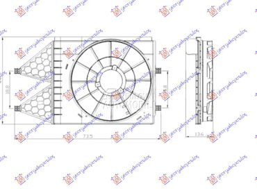 NOSAC VENTILATORA (1.0/1.0/1.2 za Volkswagen Polo od 2014. do 2017. god.