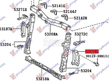 NOSAC HLADNJAKA METALNI za Toyota Corolla od 2016. do 2019. god.