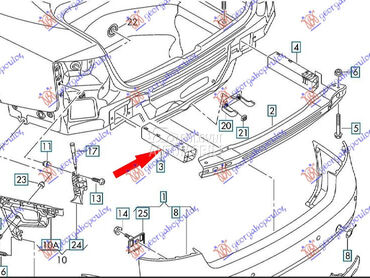 NOSAC SINE ZADNJEG BRANIKA ALU za Audi A4 od 2011. do 2015. god.