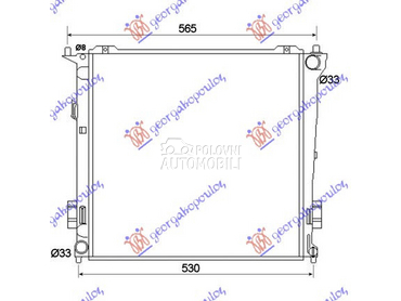 HLADNJAK MOTORA 1.6 CRDi DIZEL za Hyundai Elantra od 2004. do 2007. god.