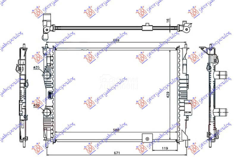 HLADNJAK MOTORA 2.0i 16V (59x4