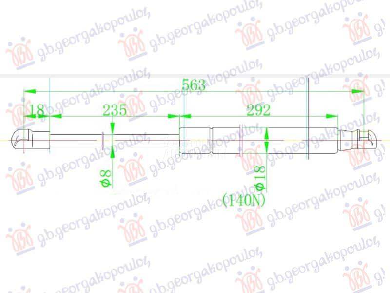 AMORTIZER GEPEK VRATA (622L-58