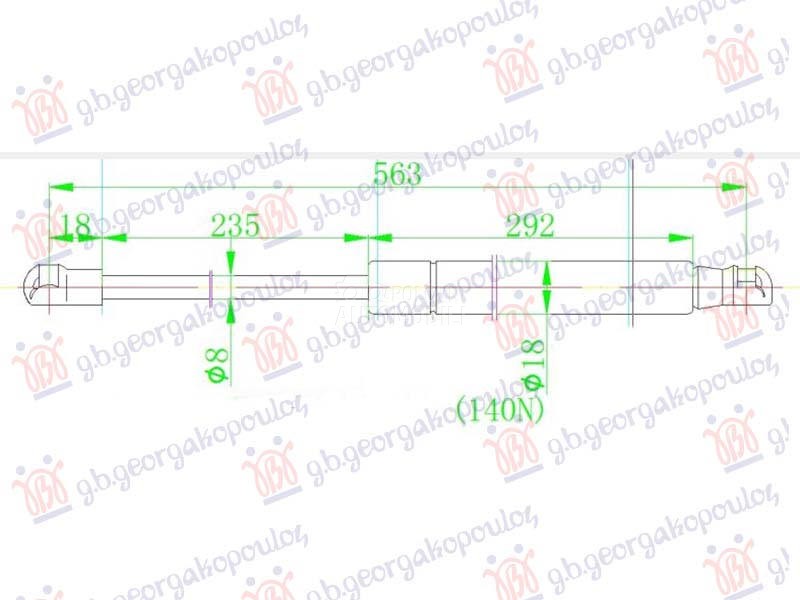 AMORTIZER GEPEK VRATA (622L-58