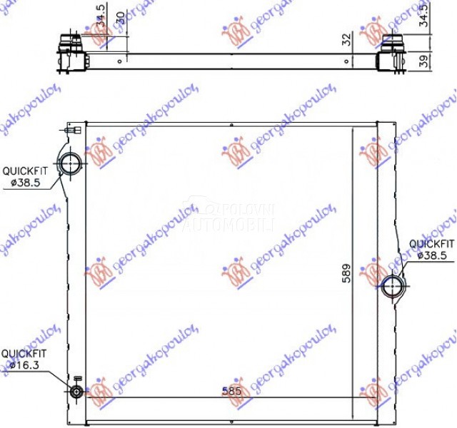 HLADNJAK MOTORA 3.0i 24V 4.8i