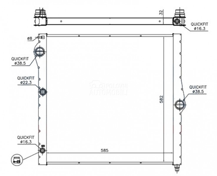 HLADNJAK MOTORA 4.4 (50i) BENZ