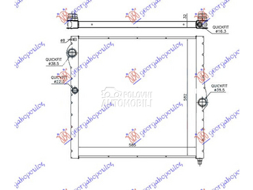 HLADNJAK MOTORA 4.4 M BENZIN ( za BMW X5 od 2013. do 2018. god.