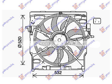 VENTILATOR KOMPLET (DIZEL) (52 za BMW X6 od 2008. do 2014. god.