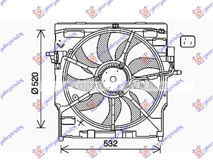 VENTILATOR KOMPLET (DIZEL) (52