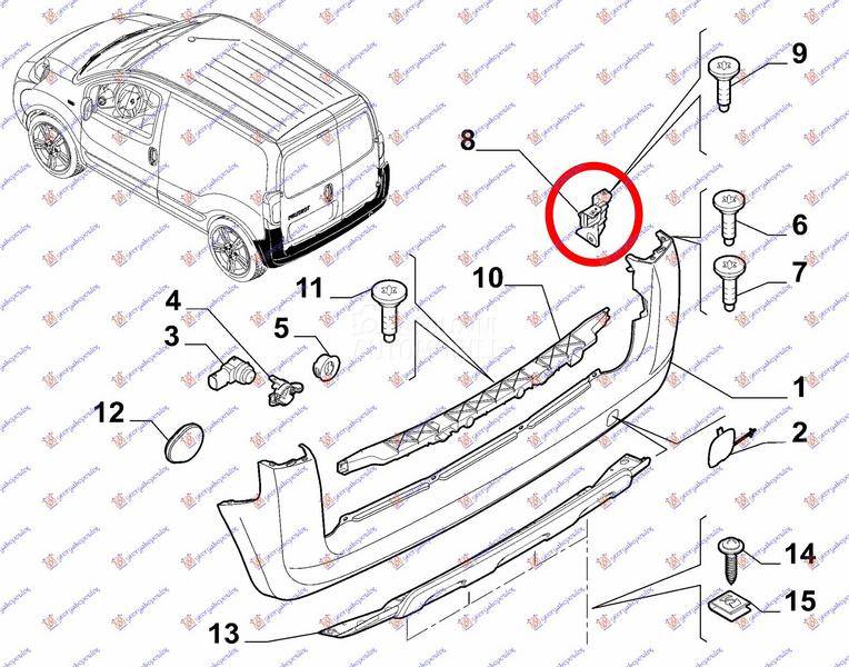 NOSAC ZADNJEG BRANIKA GORNJI