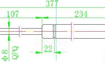 AMORTIZER GEPEK VRATA (377L-36 za Nissan Pixo od 2009. do 2025. god.