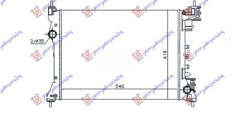 HLADNJAK MOTORA 1.4i 16V (54x4