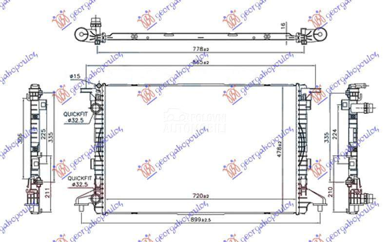 HLADNJAK MOTORA 1.4 TFSi BENZI