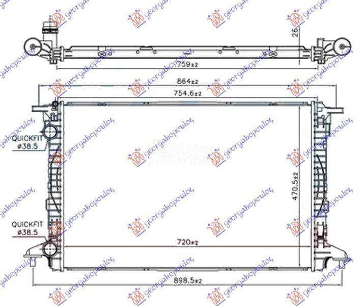 HLADNJAK MOTORA 1.4 TFSi BENZI
