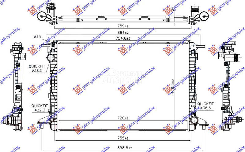 HLADNJAK MOTORA 3.0 TDi DIZEL