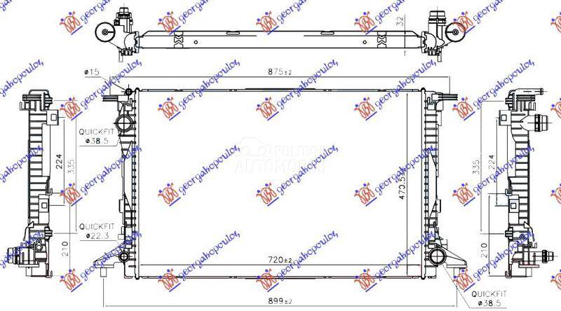 HLADNJAK MOTORA 2.9/3.0 TFSi B