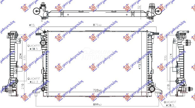 HLADNJAK MOTORA 2.9/3.0 TFSi B