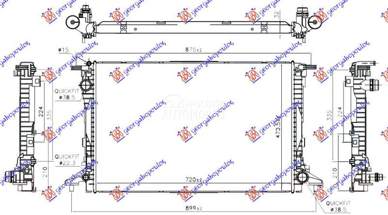 HLADNJAK MOTORA 2.9/3.0 TFSi B