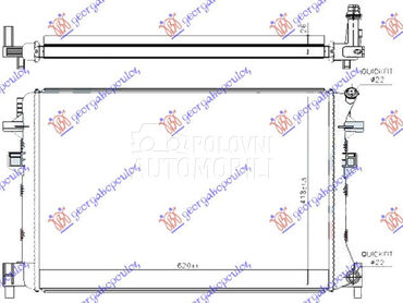 HLADNJAK MOTORA DODATNI BENZIN za Audi Q2 od 2016. do 2020. god.