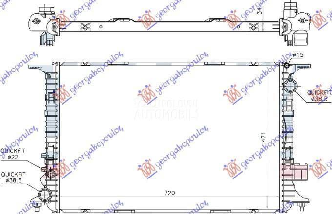 HLADNJAK MOTORA 4.0 TFSi 4.2-6