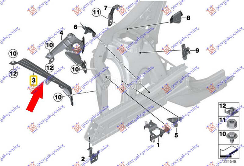 NOSAC PREDNJEG BLATOBRANA DONJ