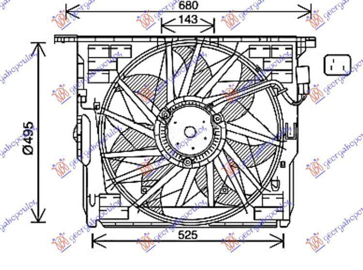 VENTILATOR KOMPLET (BENZIN/DIZ