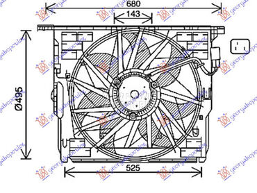 VENTILATOR KOMPLET (BENZIN/DIZ za BMW Serija 7 od 2008. do 2012. god.
