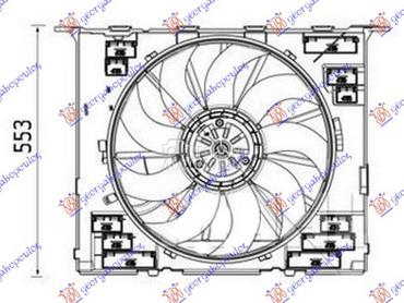 VENTILATOR KOMPLET (2.0/3.0 BE za BMW Serija 6 od 2017. do 2020. god.
