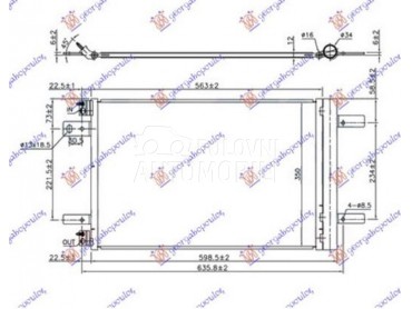 HLADNJAK KLIME BENZIN/DIZEL (5 za Peugeot Rifter od 2019. do 2025. god.